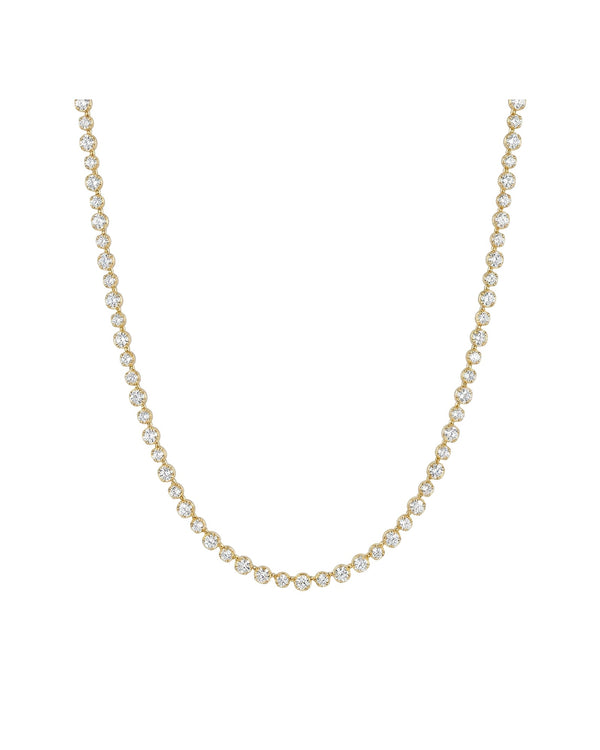 Lab Grown Diamond Tennis Necklace, 14K & 18K Gold, D-E VS1, 6.23 ct–6.66 ct