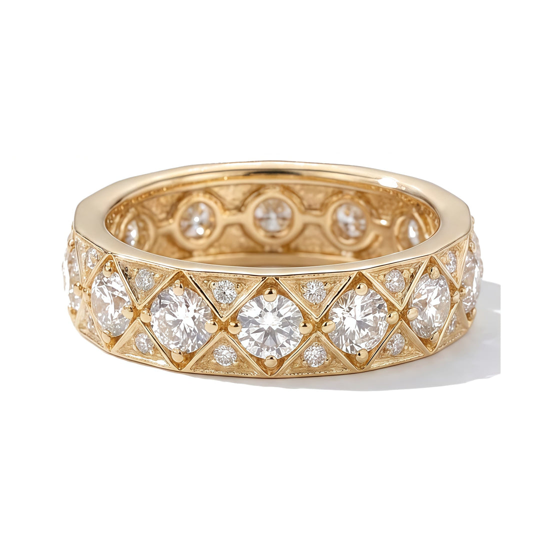 Product image of Lab-Grown Diamond Eternity Band in 18K Gold.