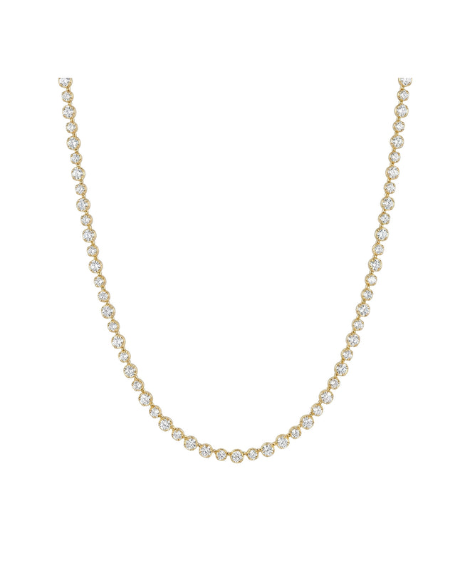 Lab Grown Diamond Tennis Necklace | 14K & 18K Gold | D-E VS1 | 6.23ct–6.66ct