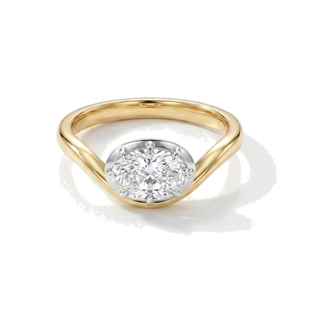 Oval Lab Diamond East-West Solitaire Ring