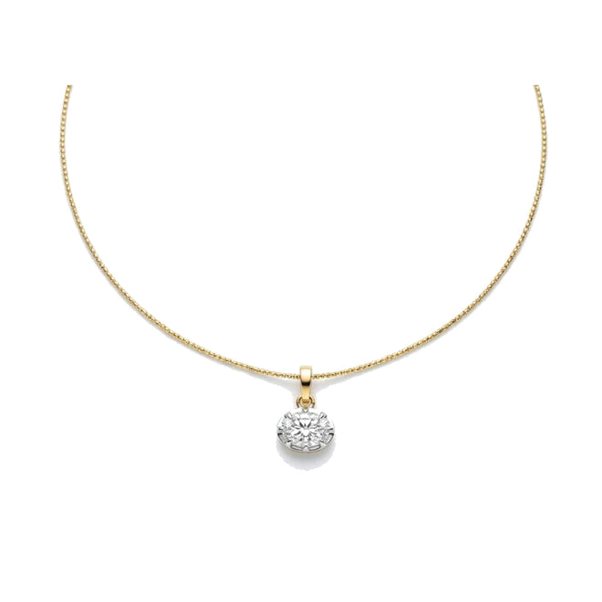 Oval Lab Diamond Solitaire Pendant Necklace – 18K Gold | Julysnow